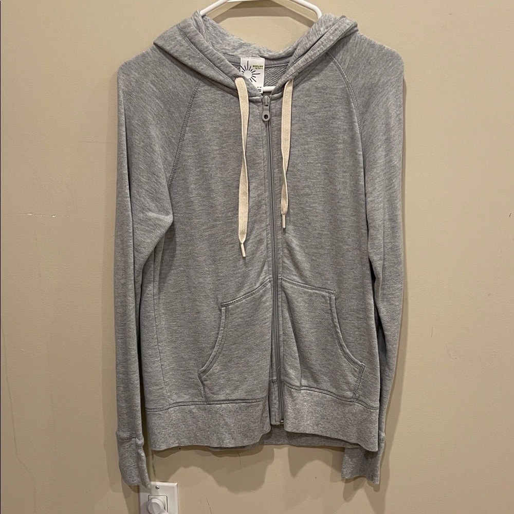 Aerie Gray Zip-Up Hoodie